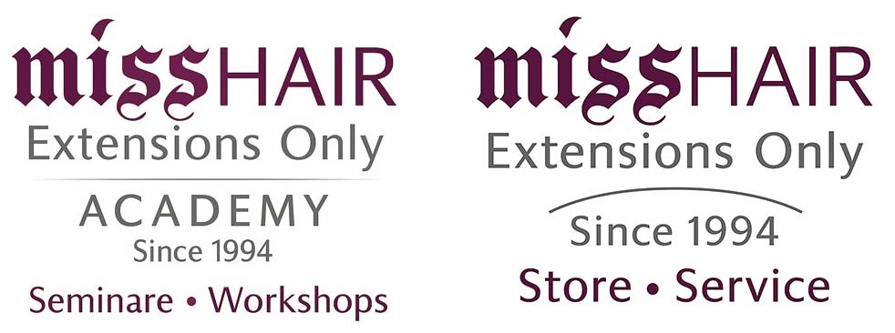 „Miss Hair – Extensions Only“-Logo, zur Startseite